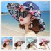 Lady Wide Brim Bucket Hat Floral Thin Bowknot Reversible Foldable Sun Beach Cool  eb-44603511